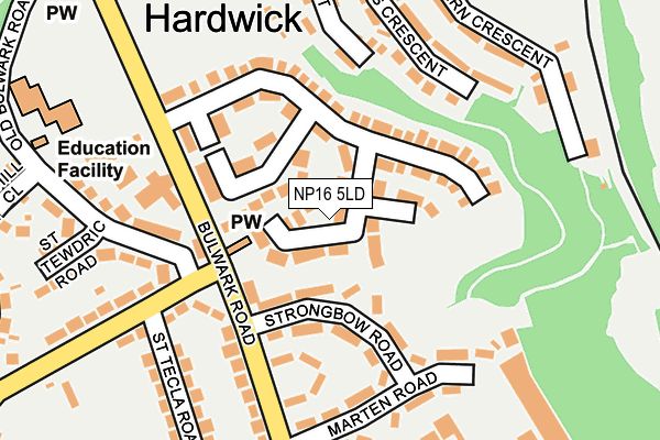 NP16 5LD map - OS OpenMap – Local (Ordnance Survey)