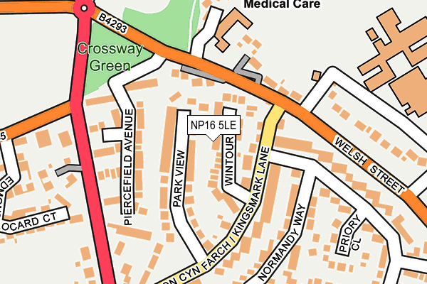 NP16 5LE map - OS OpenMap – Local (Ordnance Survey)