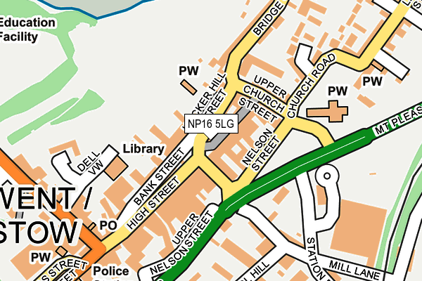 NP16 5LG map - OS OpenMap – Local (Ordnance Survey)