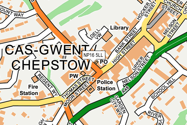 Map of CHEPSTOW BAR LTD at local scale