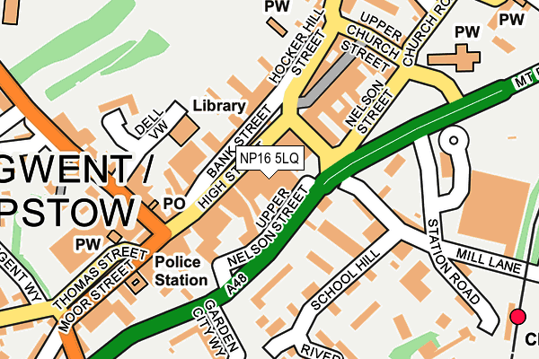 NP16 5LQ map - OS OpenMap – Local (Ordnance Survey)