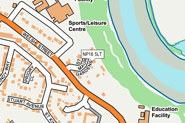 NP16 5LT map - OS OpenMap – Local (Ordnance Survey)