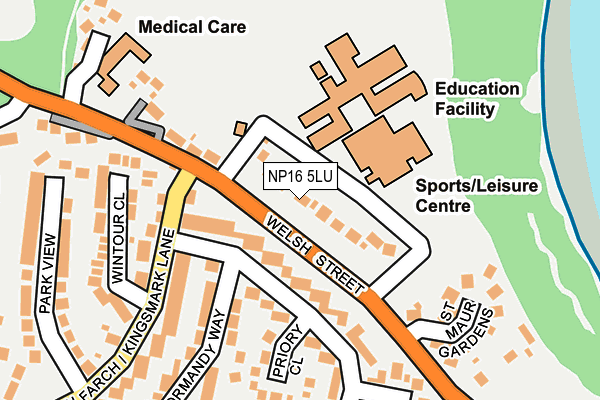NP16 5LU map - OS OpenMap – Local (Ordnance Survey)