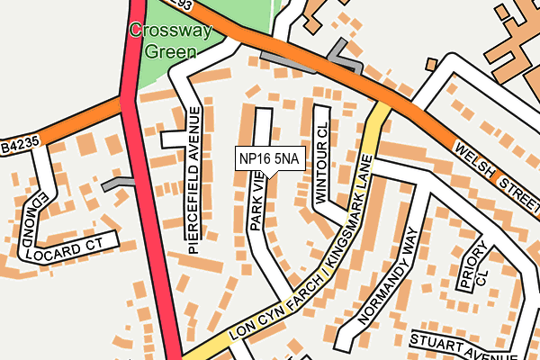 NP16 5NA map - OS OpenMap – Local (Ordnance Survey)