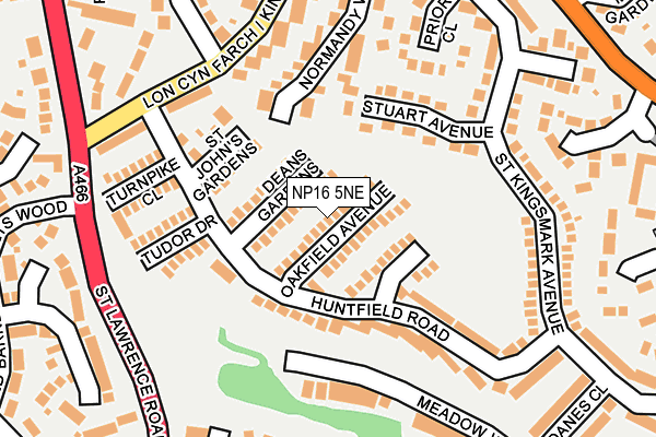 NP16 5NE map - OS OpenMap – Local (Ordnance Survey)