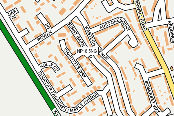 NP16 5NG map - OS OpenMap – Local (Ordnance Survey)