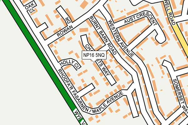 NP16 5NQ map - OS OpenMap – Local (Ordnance Survey)