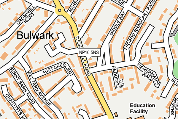 NP16 5NS map - OS OpenMap – Local (Ordnance Survey)