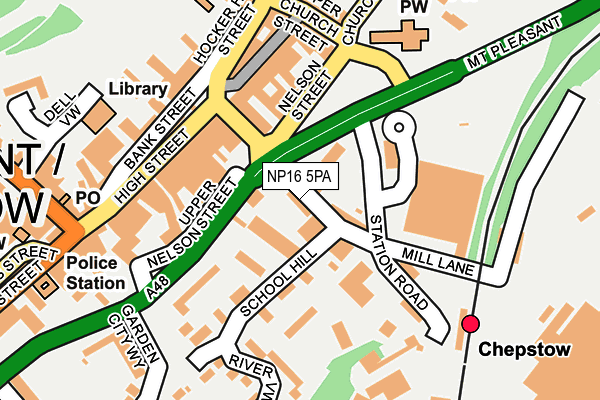 NP16 5PA map - OS OpenMap – Local (Ordnance Survey)