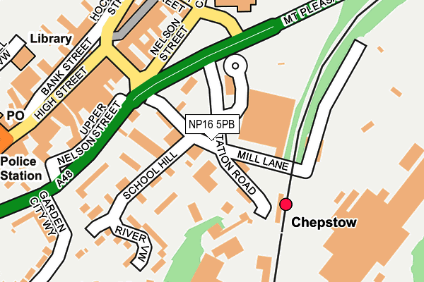 NP16 5PB map - OS OpenMap – Local (Ordnance Survey)