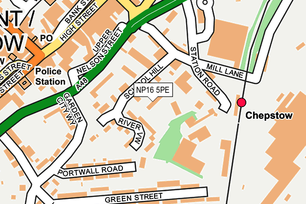 NP16 5PE map - OS OpenMap – Local (Ordnance Survey)