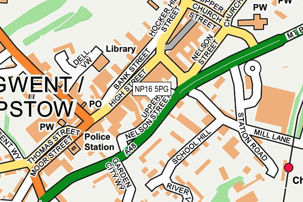 NP16 5PG map - OS OpenMap – Local (Ordnance Survey)