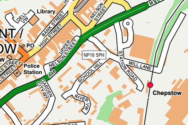 NP16 5PH map - OS OpenMap – Local (Ordnance Survey)
