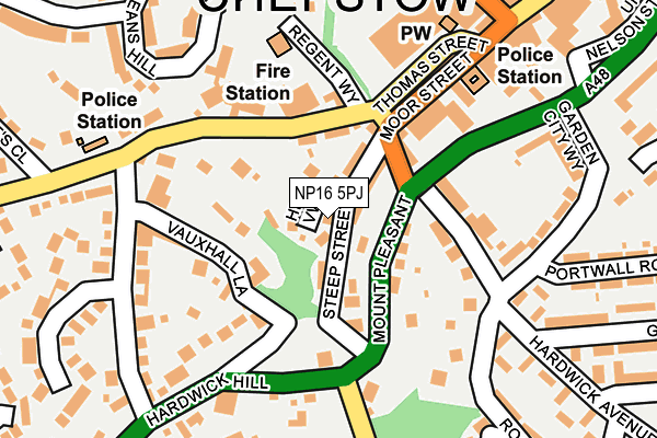 NP16 5PJ map - OS OpenMap – Local (Ordnance Survey)
