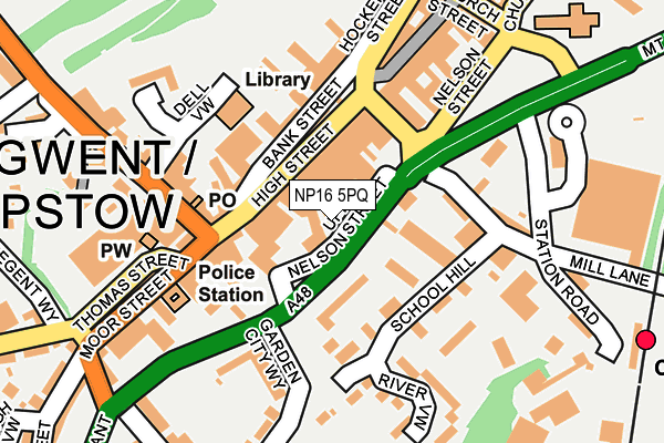 NP16 5PQ map - OS OpenMap – Local (Ordnance Survey)
