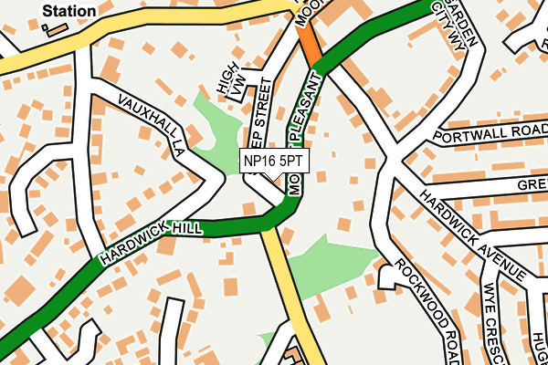 NP16 5PT map - OS OpenMap – Local (Ordnance Survey)