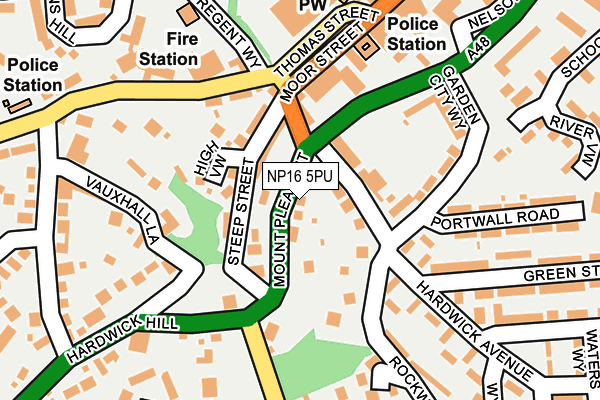 NP16 5PU map - OS OpenMap – Local (Ordnance Survey)