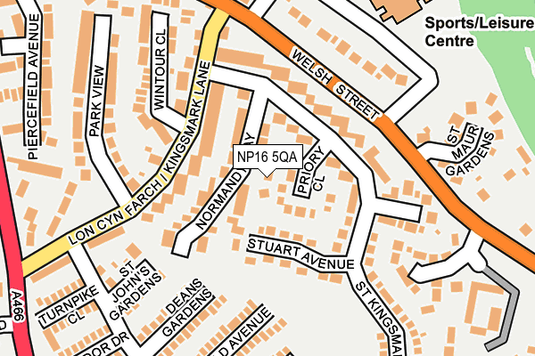NP16 5QA map - OS OpenMap – Local (Ordnance Survey)