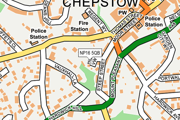 NP16 5QB map - OS OpenMap – Local (Ordnance Survey)