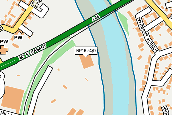NP16 5QD map - OS OpenMap – Local (Ordnance Survey)