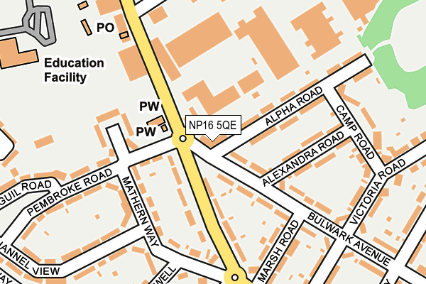 NP16 5QE map - OS OpenMap – Local (Ordnance Survey)