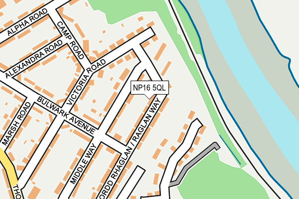 NP16 5QL map - OS OpenMap – Local (Ordnance Survey)