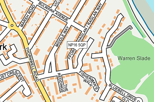 NP16 5QP map - OS OpenMap – Local (Ordnance Survey)