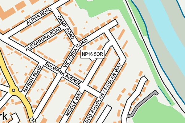 NP16 5QR map - OS OpenMap – Local (Ordnance Survey)