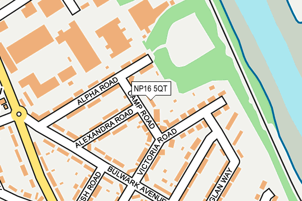 NP16 5QT map - OS OpenMap – Local (Ordnance Survey)