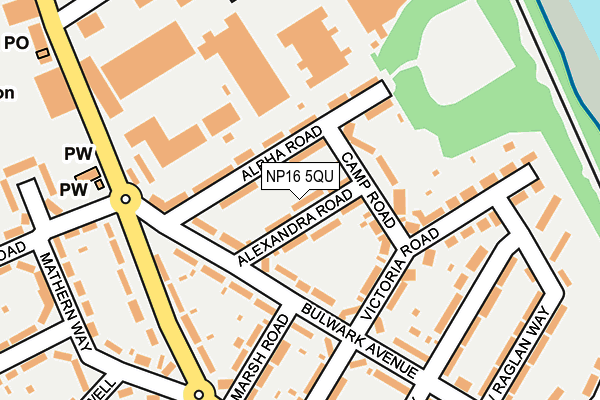 NP16 5QU map - OS OpenMap – Local (Ordnance Survey)