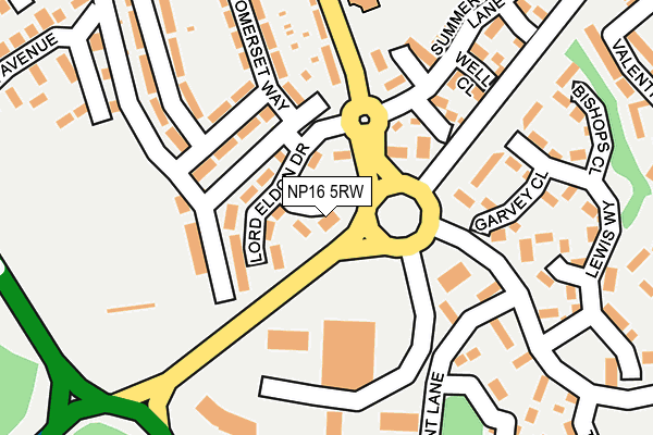 NP16 5RW map - OS OpenMap – Local (Ordnance Survey)