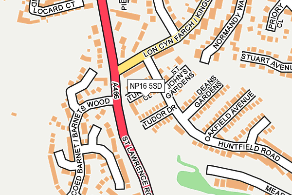NP16 5SD map - OS OpenMap – Local (Ordnance Survey)
