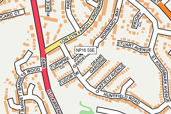 NP16 5SE map - OS OpenMap – Local (Ordnance Survey)