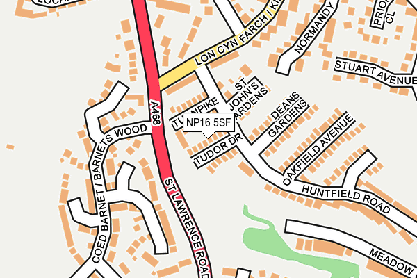 NP16 5SF map - OS OpenMap – Local (Ordnance Survey)