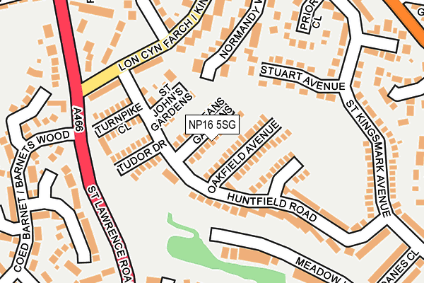 NP16 5SG map - OS OpenMap – Local (Ordnance Survey)