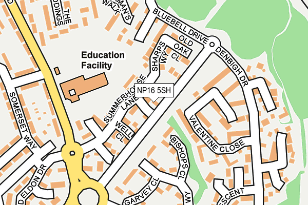 NP16 5SH map - OS OpenMap – Local (Ordnance Survey)