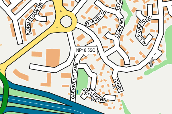 NP16 5SQ map - OS OpenMap – Local (Ordnance Survey)