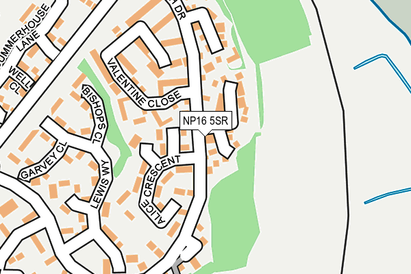 NP16 5SR map - OS OpenMap – Local (Ordnance Survey)