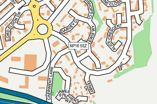 NP16 5SZ map - OS OpenMap – Local (Ordnance Survey)