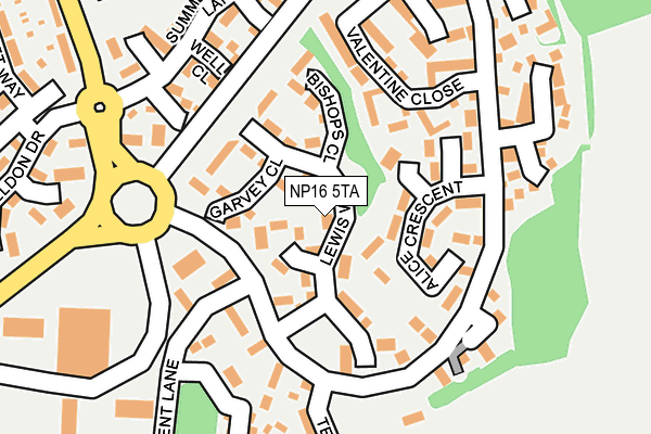 NP16 5TA map - OS OpenMap – Local (Ordnance Survey)