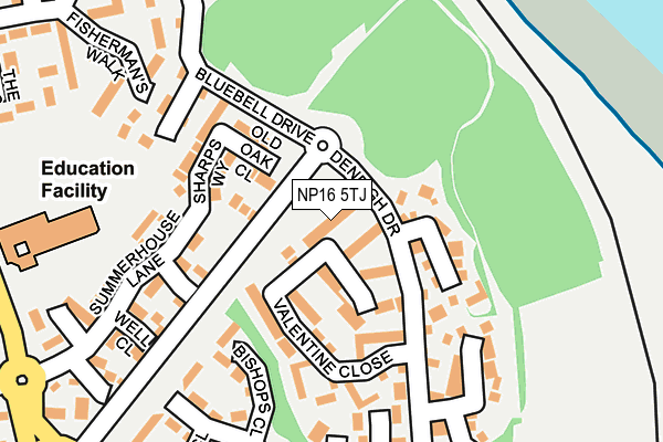 NP16 5TJ map - OS OpenMap – Local (Ordnance Survey)