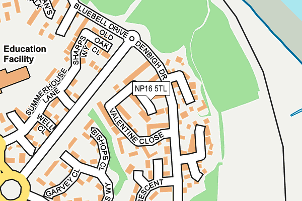 NP16 5TL map - OS OpenMap – Local (Ordnance Survey)