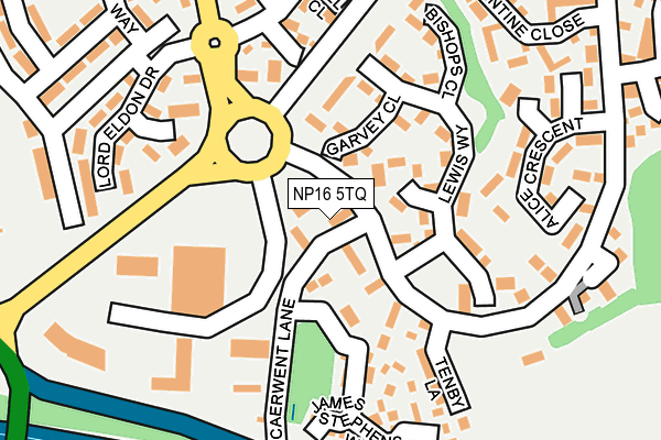 NP16 5TQ map - OS OpenMap – Local (Ordnance Survey)