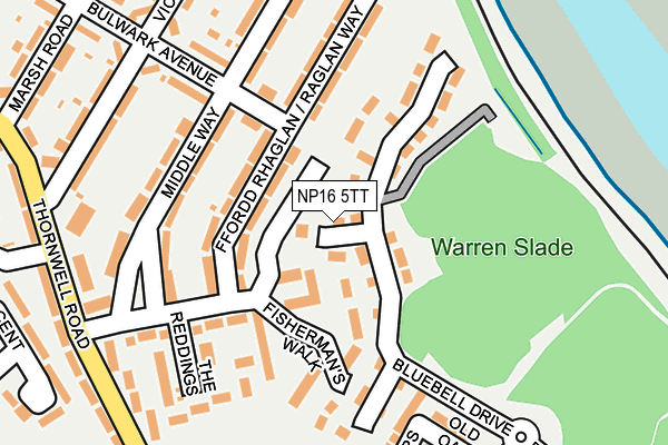 NP16 5TT map - OS OpenMap – Local (Ordnance Survey)