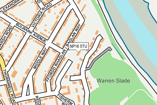 NP16 5TU map - OS OpenMap – Local (Ordnance Survey)