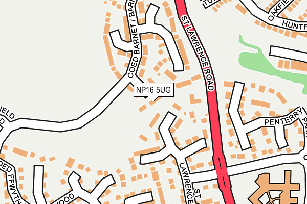 NP16 5UG map - OS OpenMap – Local (Ordnance Survey)