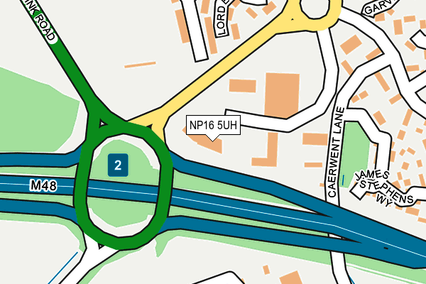 NP16 5UH map - OS OpenMap – Local (Ordnance Survey)