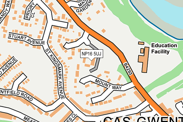 NP16 5UJ map - OS OpenMap – Local (Ordnance Survey)