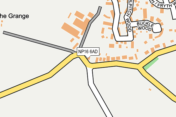 NP16 6AD map - OS OpenMap – Local (Ordnance Survey)