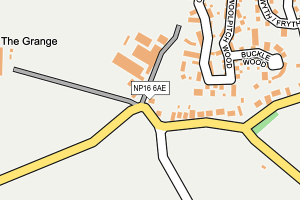 NP16 6AE map - OS OpenMap – Local (Ordnance Survey)
